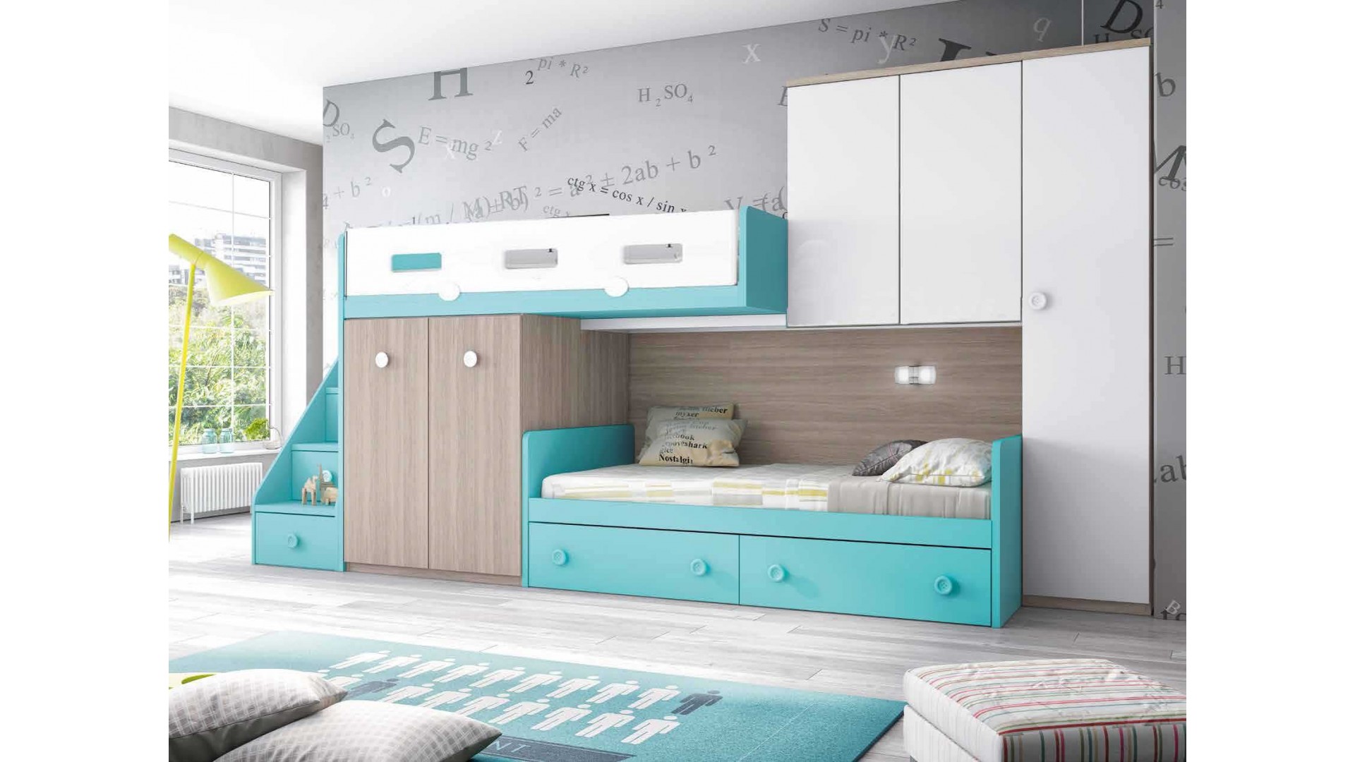 Gagner de l&rsquo;espace avec un lit superposé avec rangement