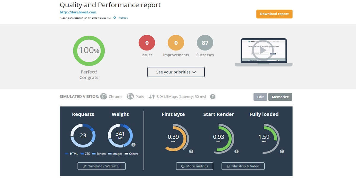 Dareboost ou comment analyser et booster les performances de votre site web